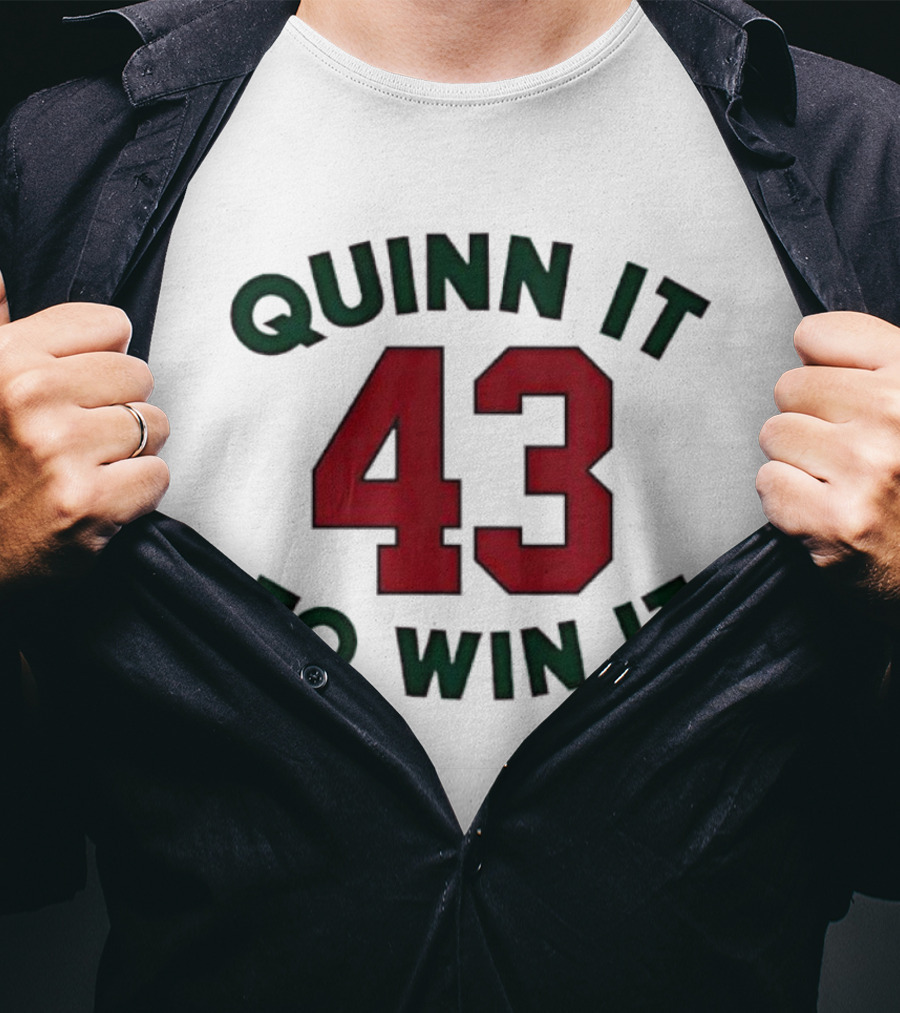 Quinn It To Win It 43 Minnesota Wild Hockey Quinn Hughes T-Shirt