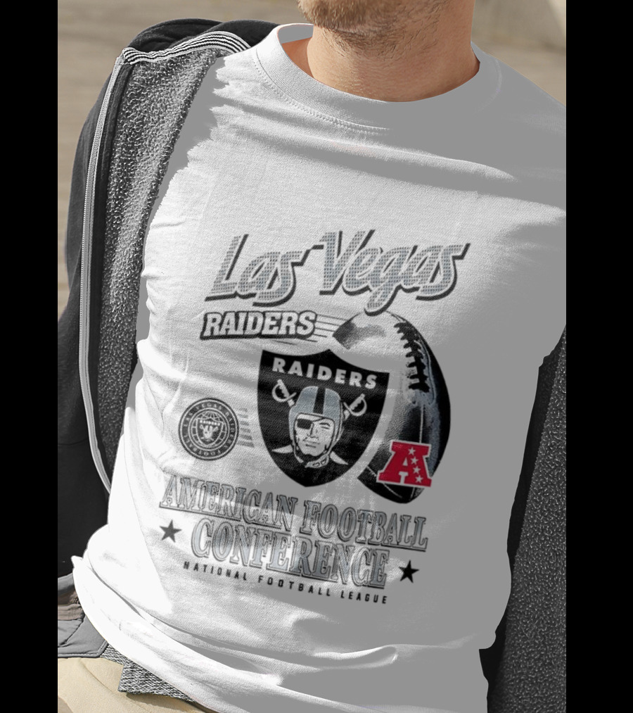 Las Vegas Raiders NFL American Football Conference Retro Ball T-Shirt