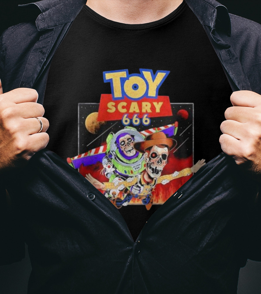 Toy Scary 666 Buzz Woody Skeleton Space Adventure T-Shirt