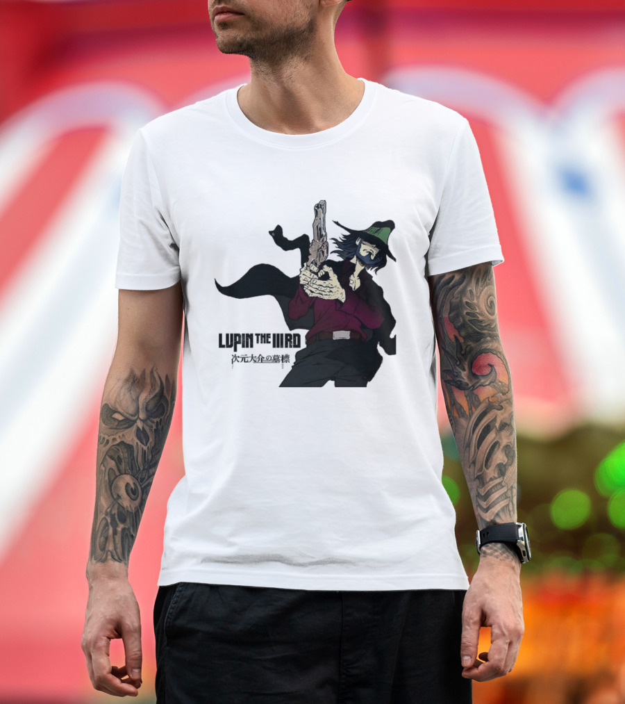 Lupin The IIIRd Jigen Green Hat Gun Stance T-Shirt