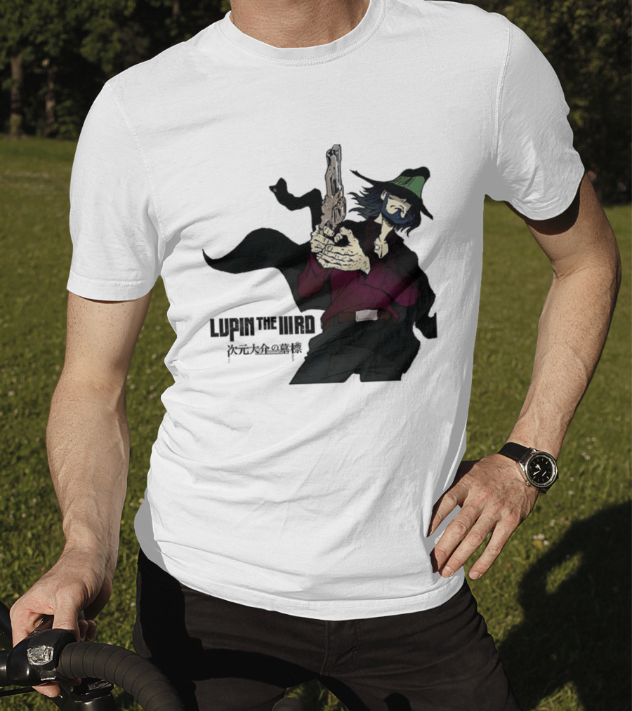 Lupin The IIIRd Jigen Green Hat Gun Stance T-Shirt
