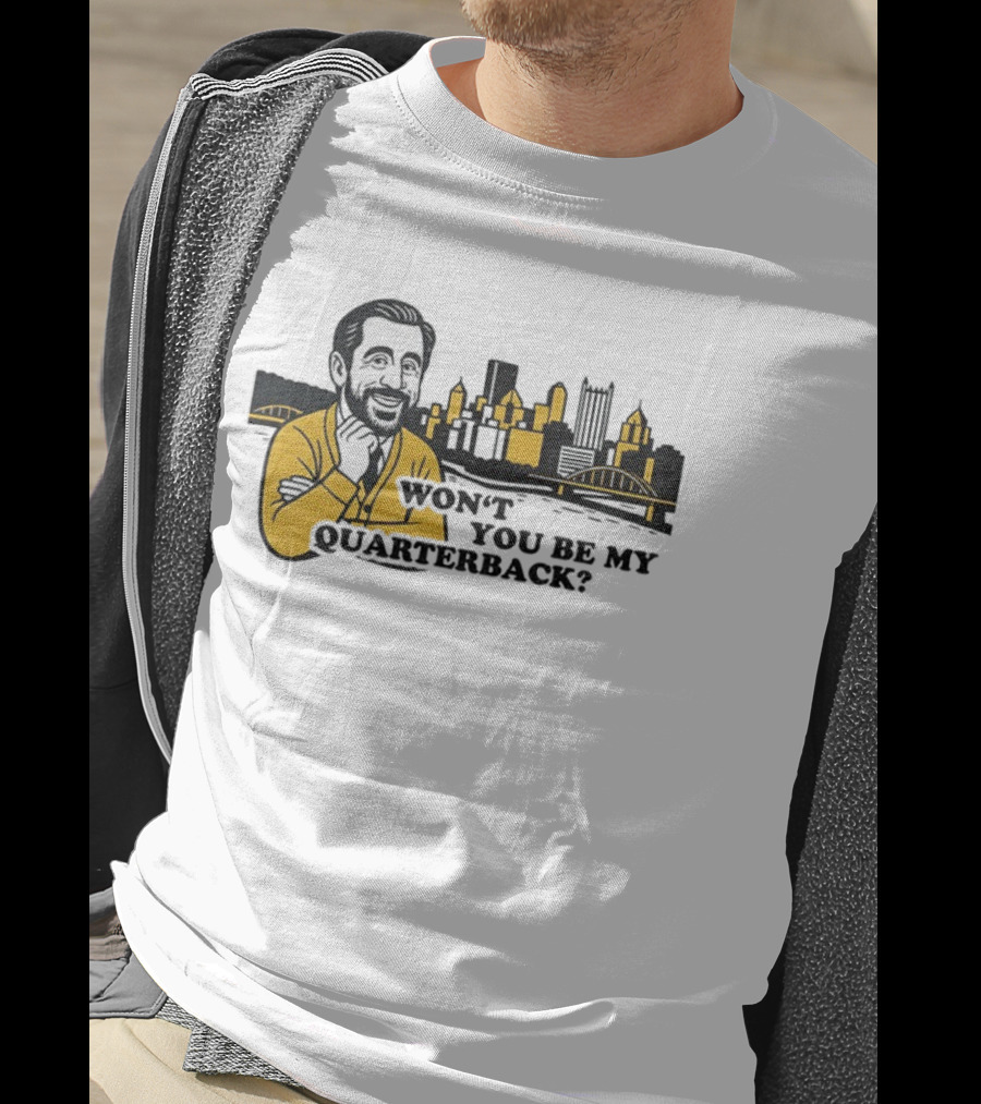 Aaron Rodgers Mister Rodgers Steelers Quarterback Won’t You Be My Neighbor T-Shirt