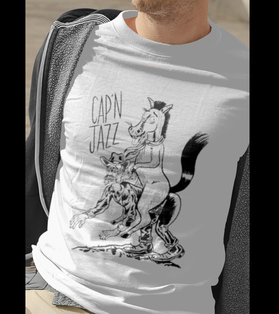 Cap’n Jazz Horse Sketch Illustration T-Shirt