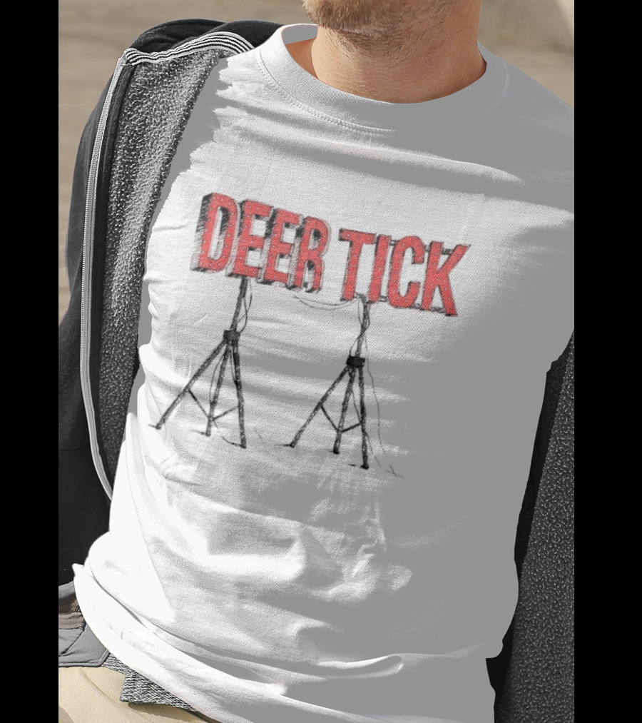 DEER TICK Red Neon Lights On Tripod Stands T-Shirt