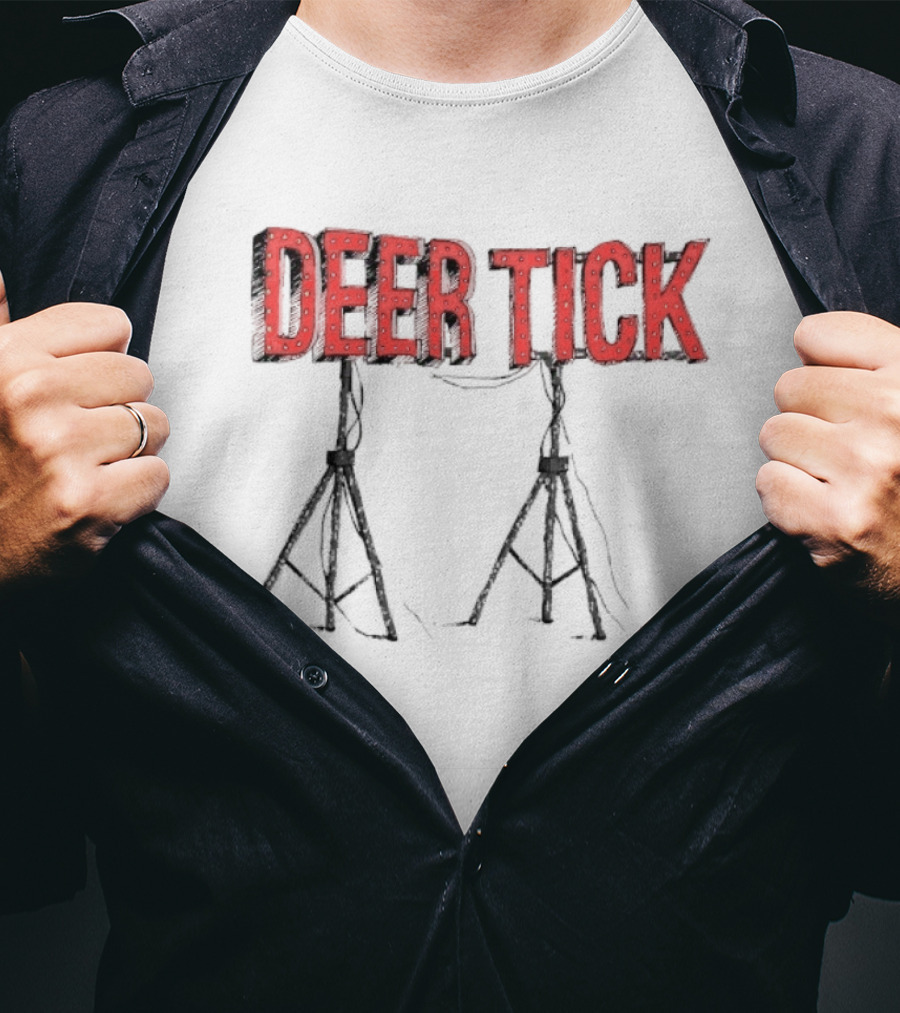 DEER TICK Red Neon Lights On Tripod Stands T-Shirt