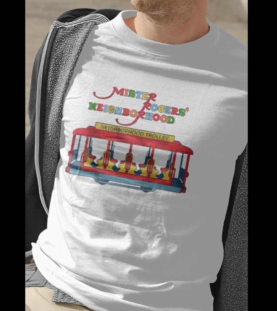Mister Rogers' Neighborhood Neighborhood Trolley Red Blue Trolley T-Shirt