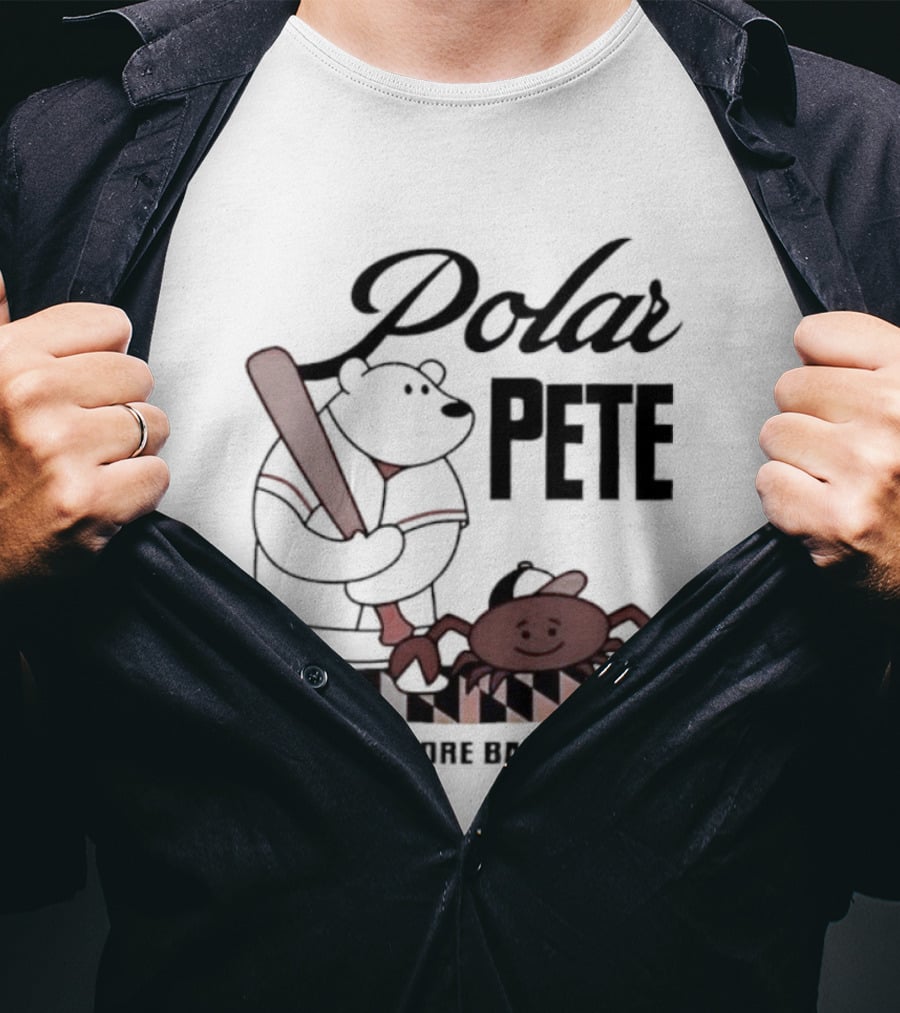 Polar Pete Alonso Baltimore Orioles Bear Crab Baseball T-Shirt