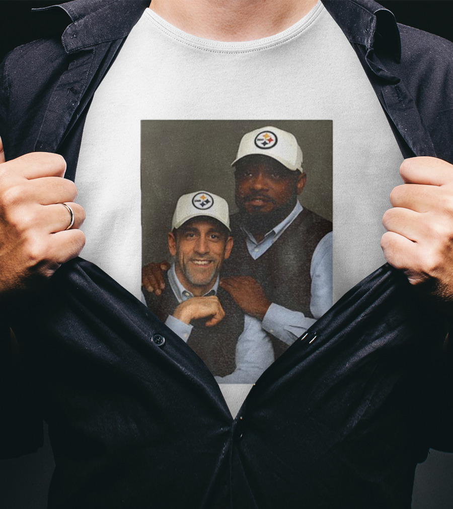 Mike Tomlin Aaron Rodgers Pittsburgh Steelers Step Brothers NFL Comedy Crossover T-Shirt