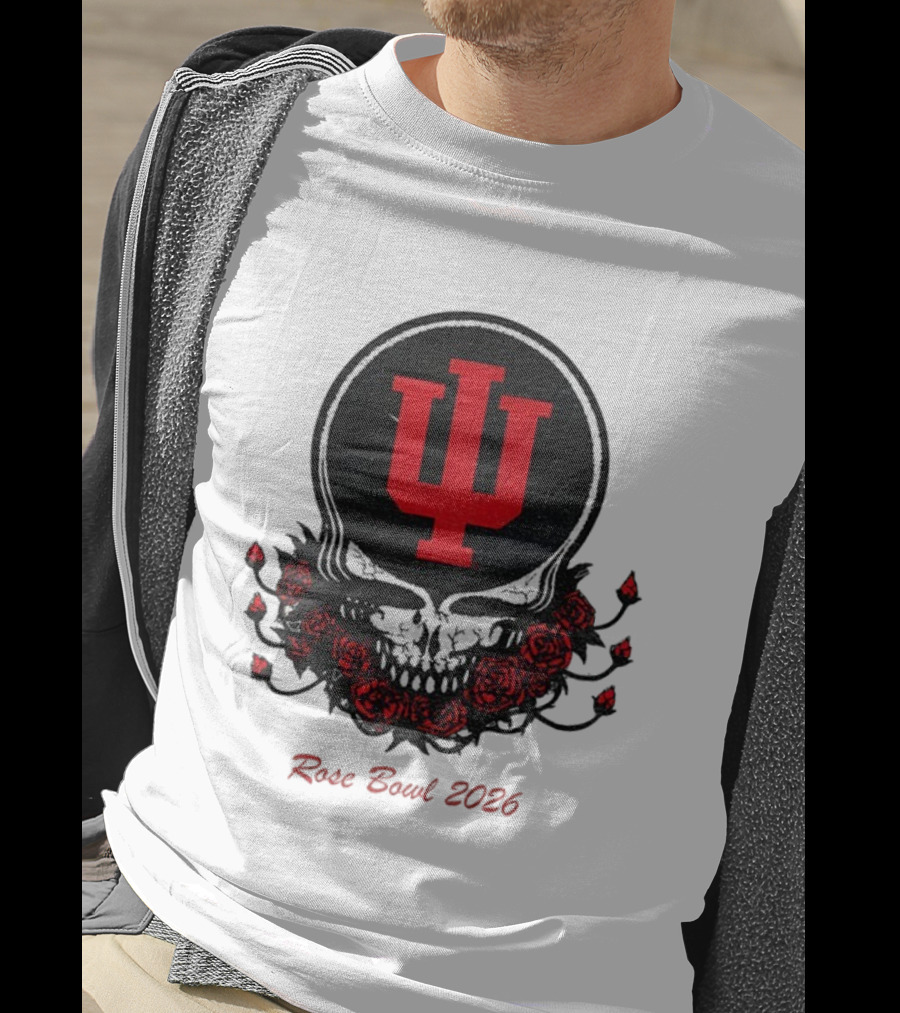 Indiana Hoosiers Skull Roses Grateful Dead Rose Bowl 2026 T-Shirt