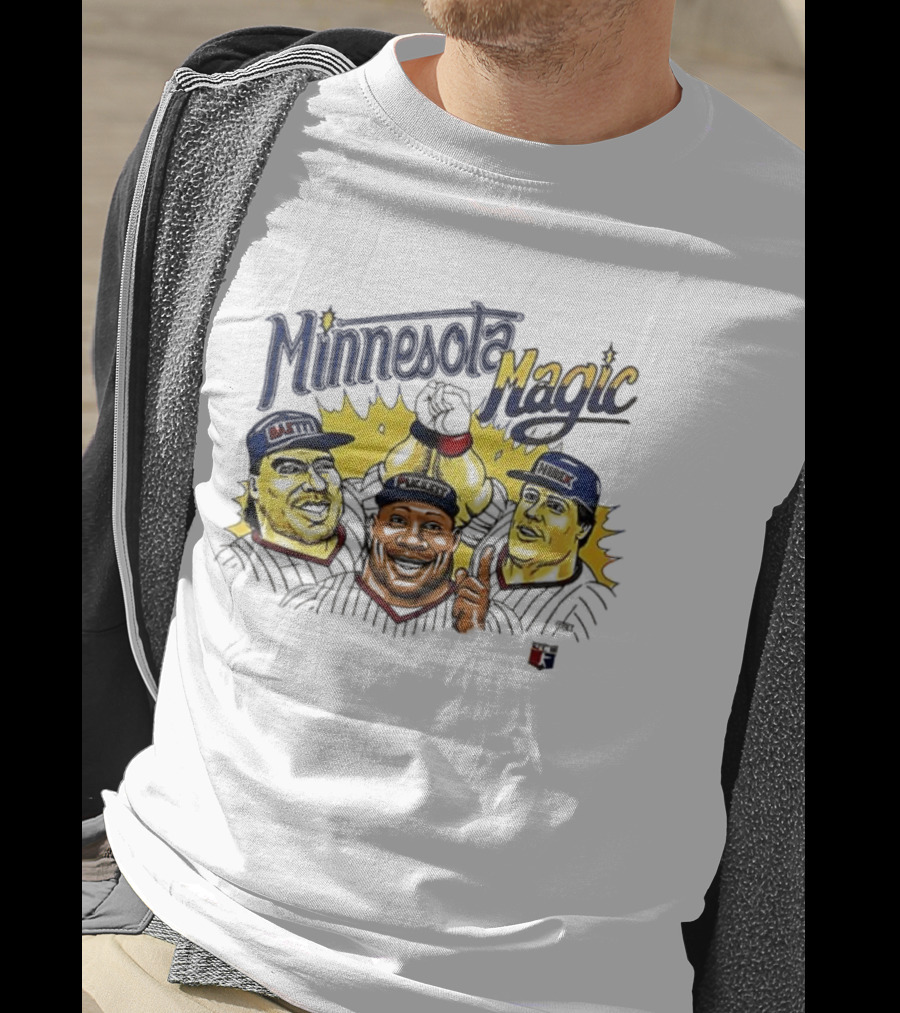 Minnesota Magic Kirby Puckett Kent Hrbek Gary Gaetti Cartoon T-Shirt