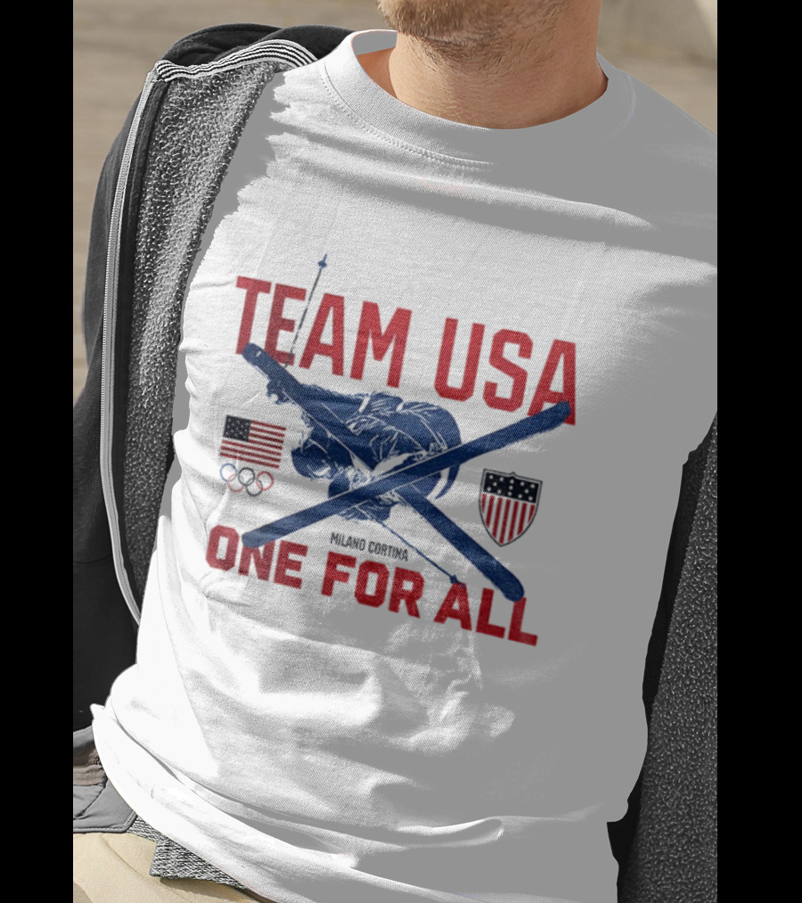 Team USA One For All 2026 Olympic Games Milano Cortina Winter Sports T-Shirt