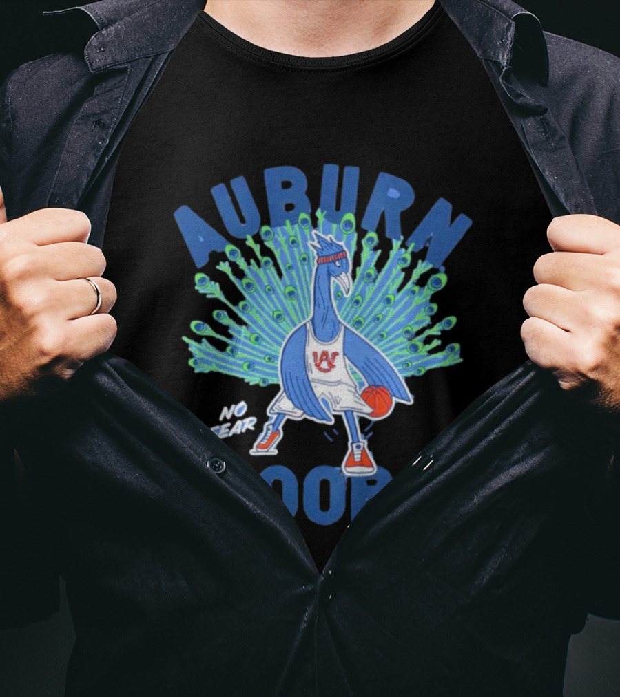 Auburn Hoops No Fear Peacock Basketball T-Shirt