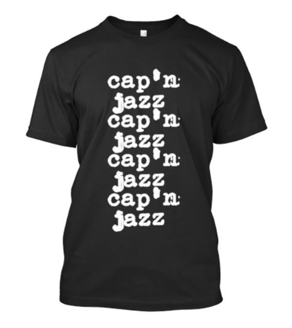 Cap'n Jazz Repeated Text Pattern T-Shirt
