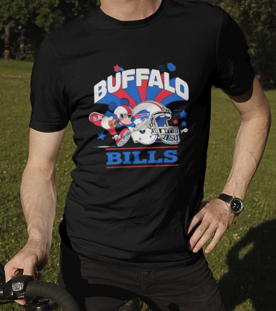 Buffalo Bills Mickey Mouse Football Team Fan Apparel T-Shirt