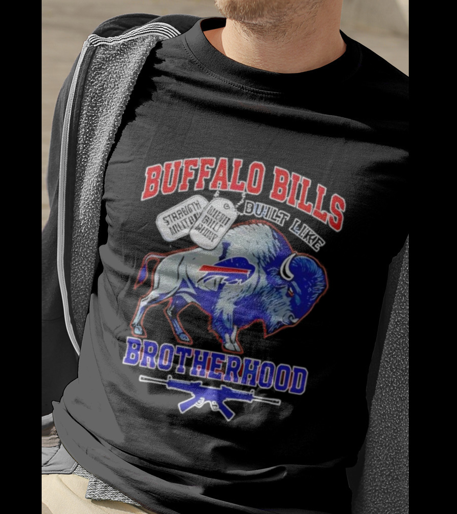 Buffalo Bills Football Strength Brotherhood Military Style T-Shirt