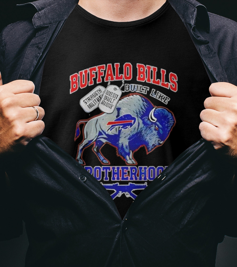 Buffalo Bills Football Strength Brotherhood Military Style T-Shirt