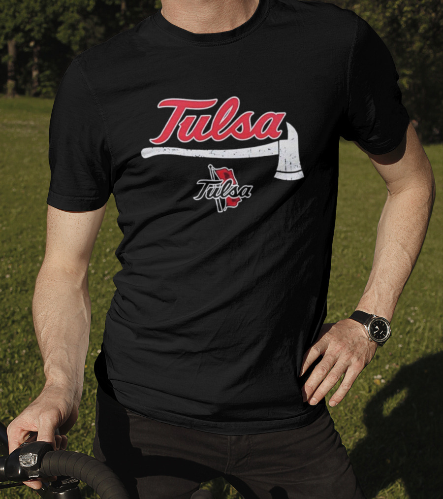 Tulsa Golden Hurricane Firefighters Appreciation NCAA Gameday Axe And Helmet T-Shirt