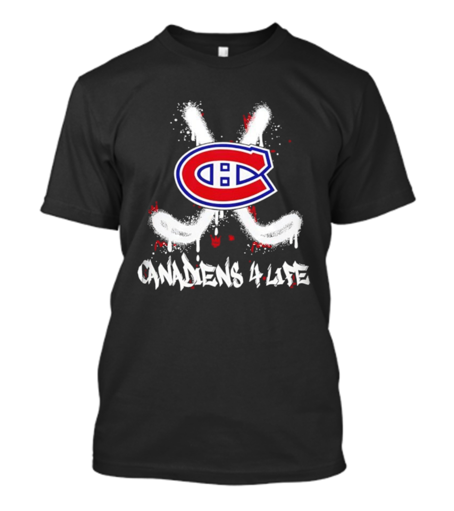 Montreal Canadiens NHL Canadiens 4 Life 2025 X Sticks Hockey T-Shirt