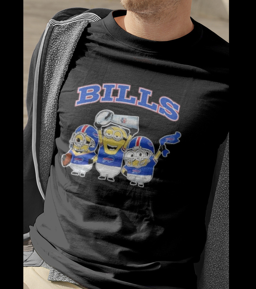 Buffalo Bills Minions Football Celebration With Trophy And Helmets T-Shirt