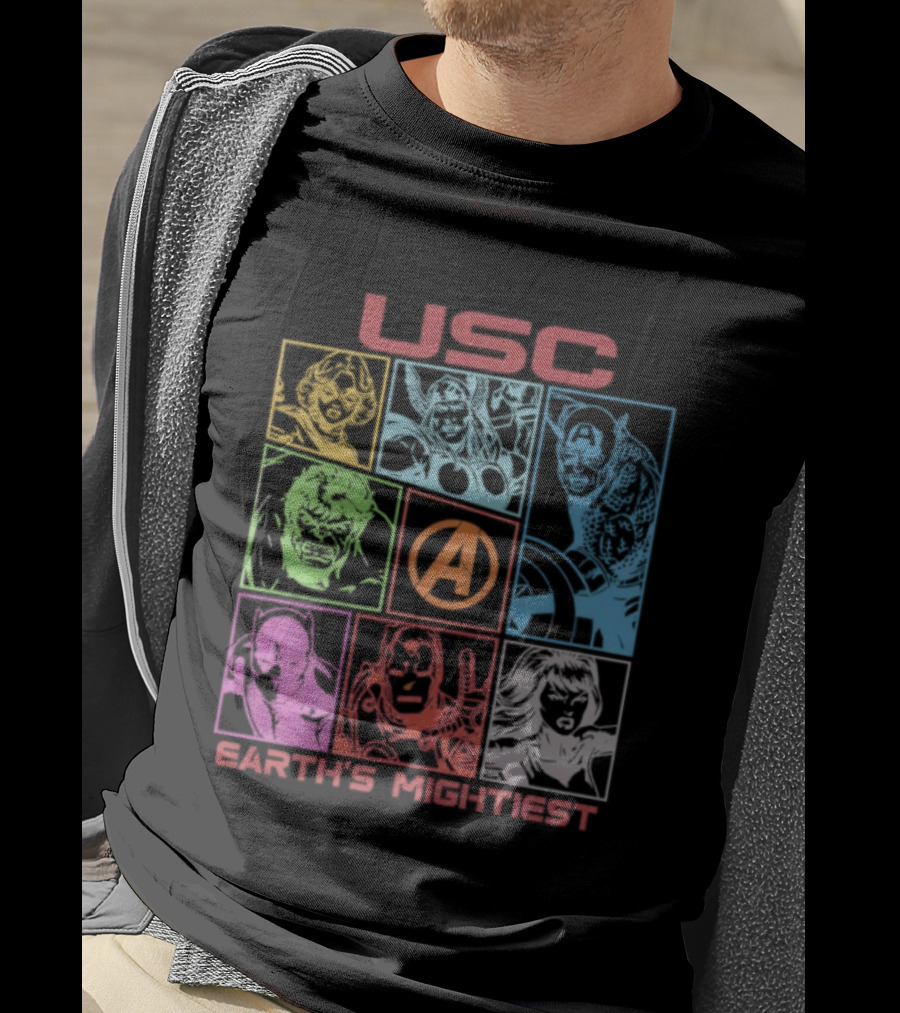 USC Trojans Marvel Avengers Earth's Mightiest Heroes T-Shirt