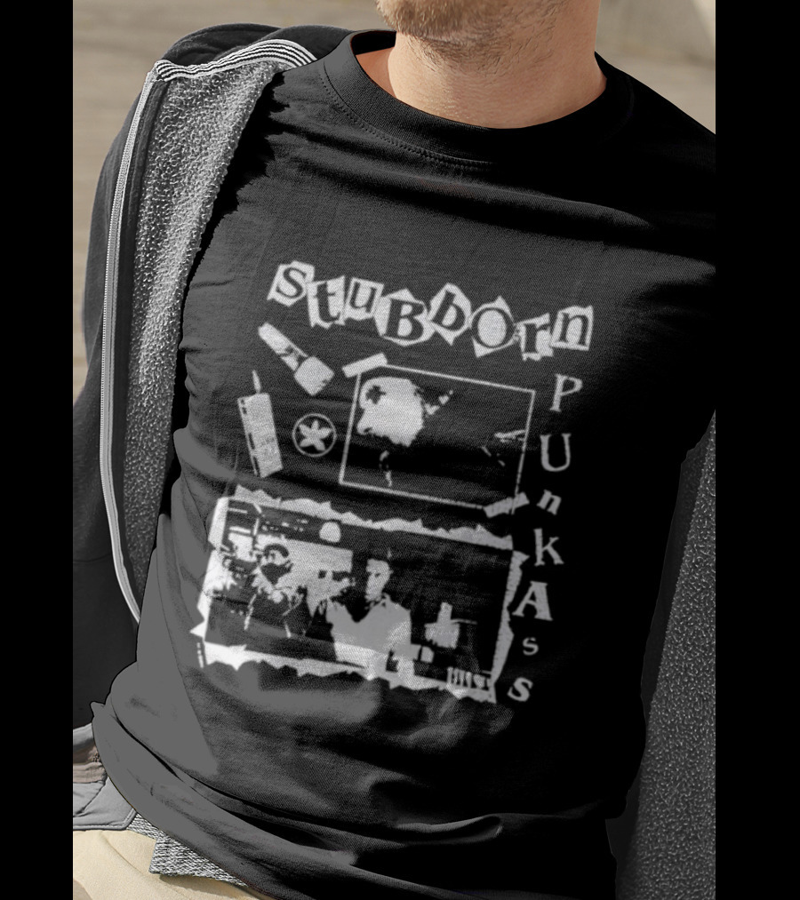 Stranger Things Stubborn Punk Ass Collage Style Elements T-Shirt