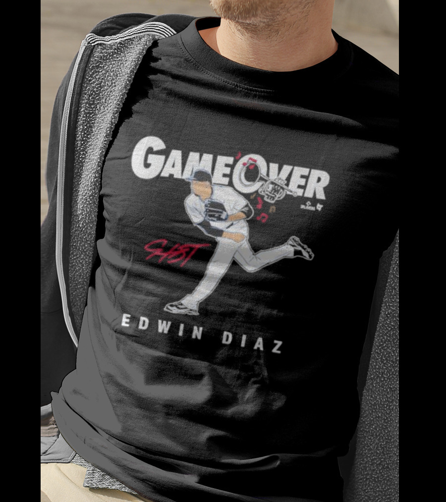 Edwin Diaz Game Over Fast Los Angeles Signature T-Shirt