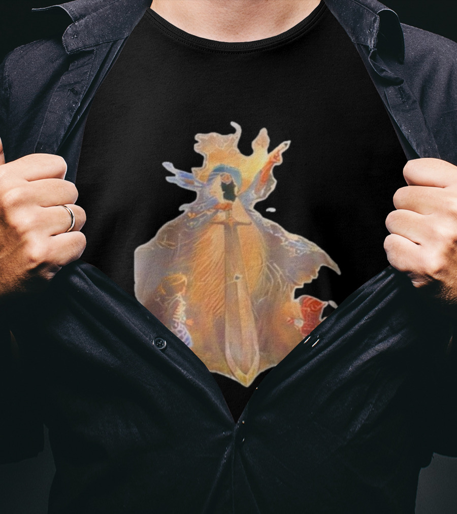 Vintage The Lord Of The Rings The Hobbits Sword Quest Vintage Illustration T-Shirt