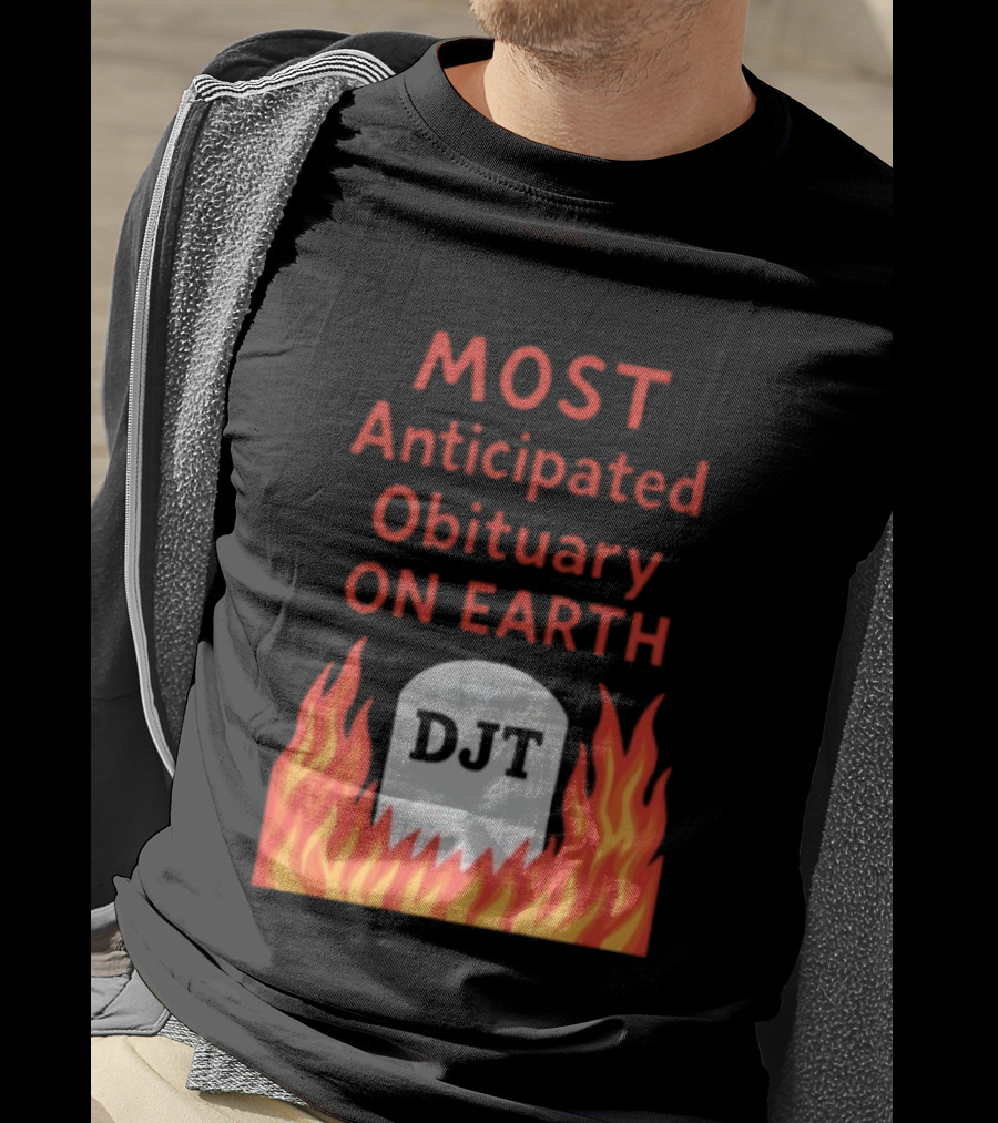 Most Anticipated Obituary DJT Tombstone Flames T-Shirt