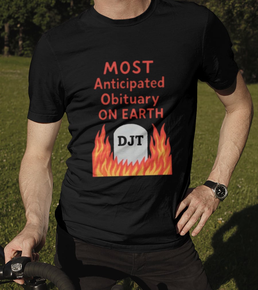 Most Anticipated Obituary DJT Tombstone Flames T-Shirt