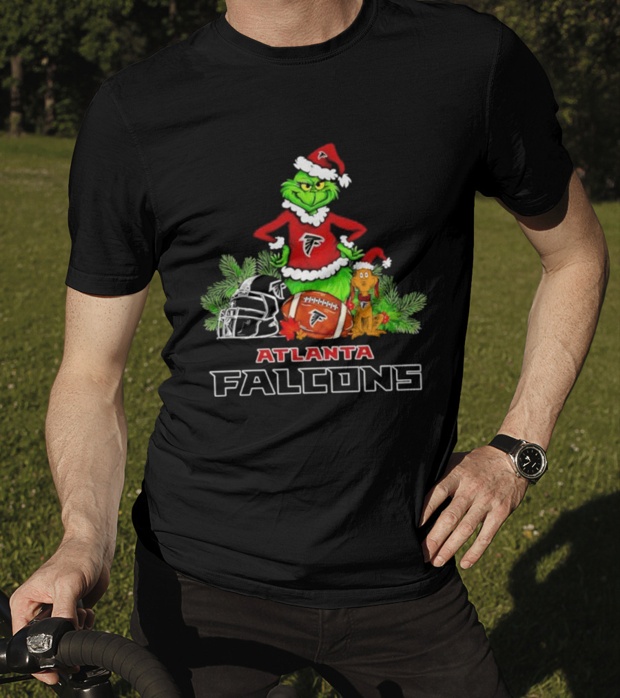 Grinch Max Christmas Atlanta Falcons Football Holiday T-Shirt