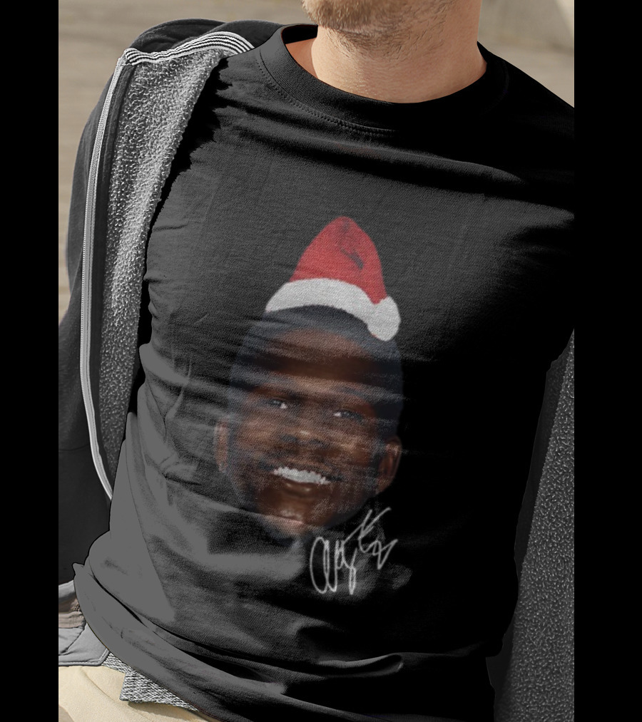 Anthony Edwards Santa Hat Christmas Signature T-Shirt