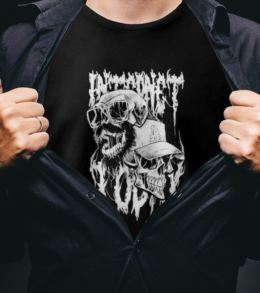 Internet Today Skully Dripping Skull Graphic T-Shirt