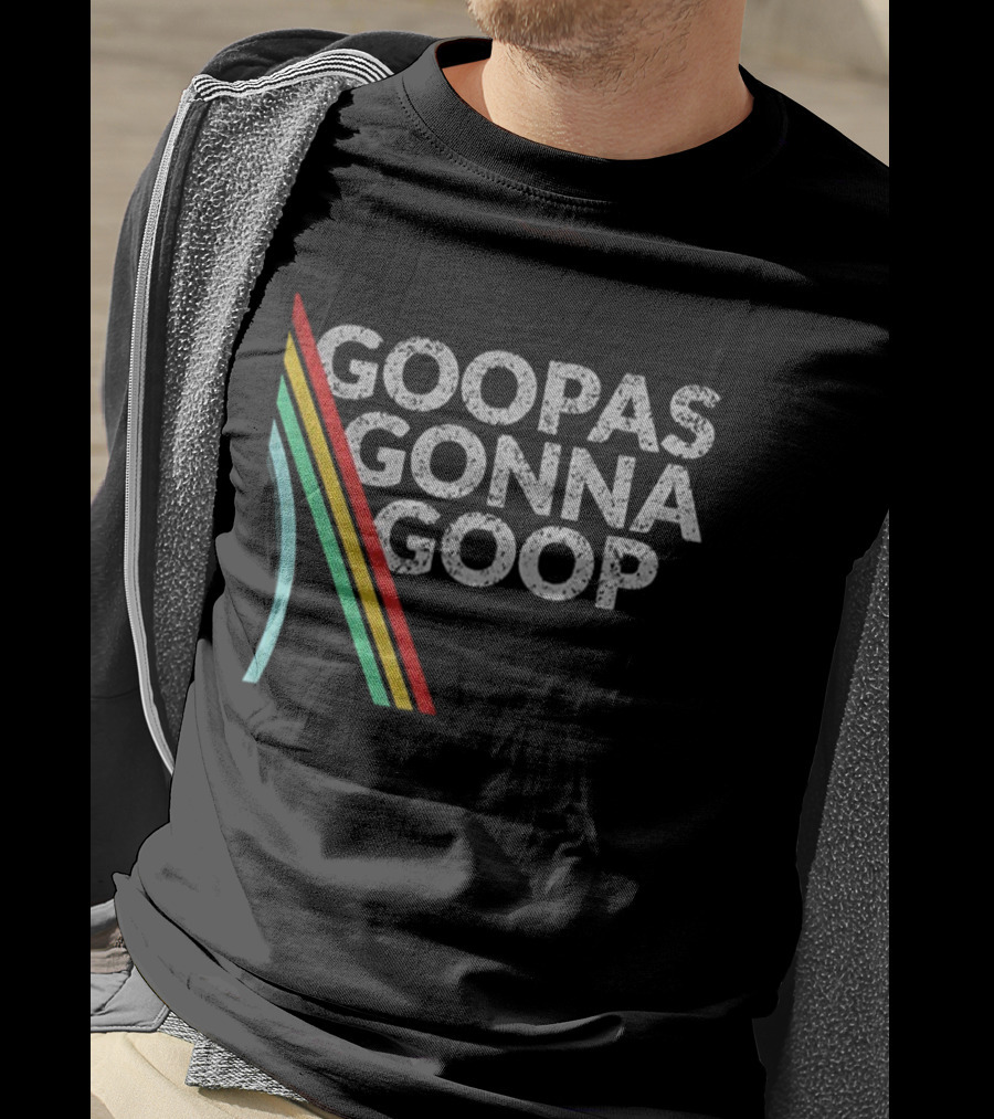 Goopas Gonna Goop Retro Stripes Burnt Peanut Color T-Shirt