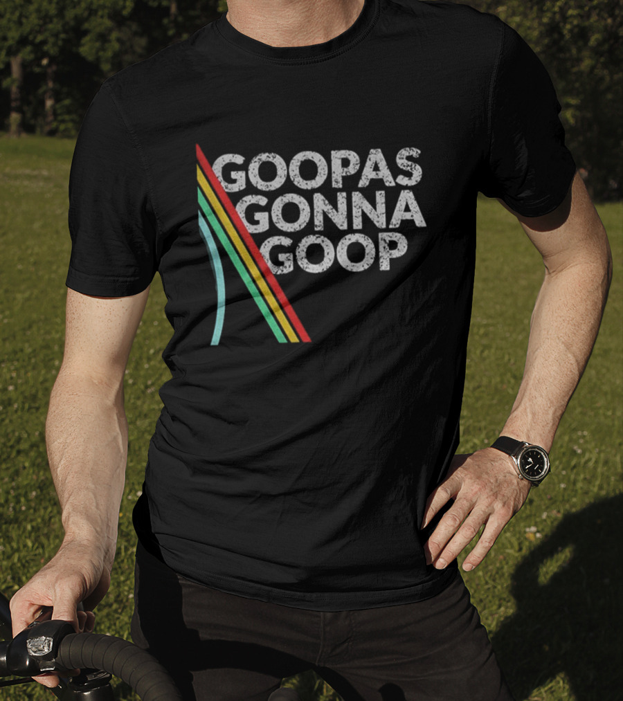 Goopas Gonna Goop Retro Stripes Burnt Peanut Color T-Shirt