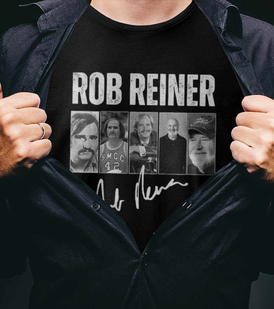 Rob Reiner 1947-2025 Signature Tribute Vintage Photos T-Shirt