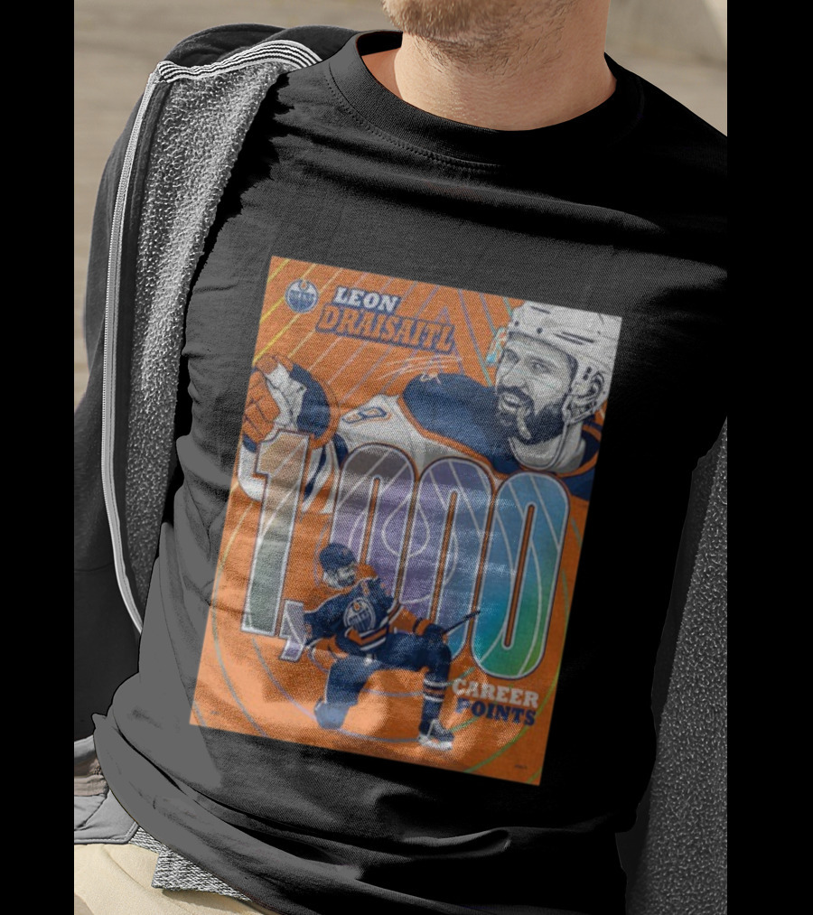Leon Draisaitl Edmonton Oilers 1000 Career Points NHL Hockey T-Shirt