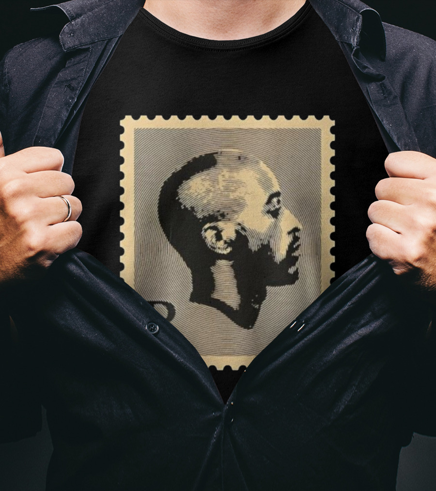 Rakim R Stamp Hip-Hop Retro Portrait Design T-Shirt