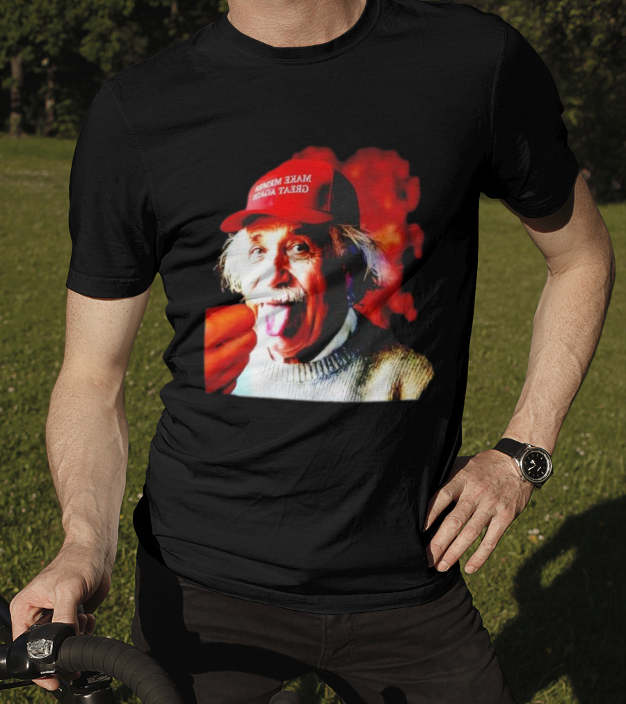 Albert Einstein Make America Great Again Red Hat Funny Expression T-Shirt