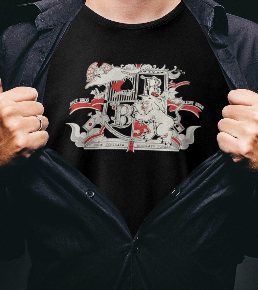 Ichigaya Chocolate Square Cat Lion Best Bros T-Shirt