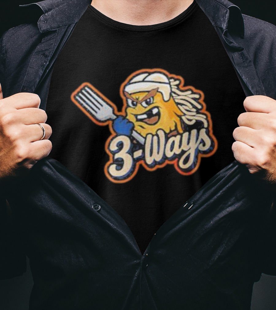 Cincinnati Cyclones 3 Ways Mascot Fork Design T-Shirt