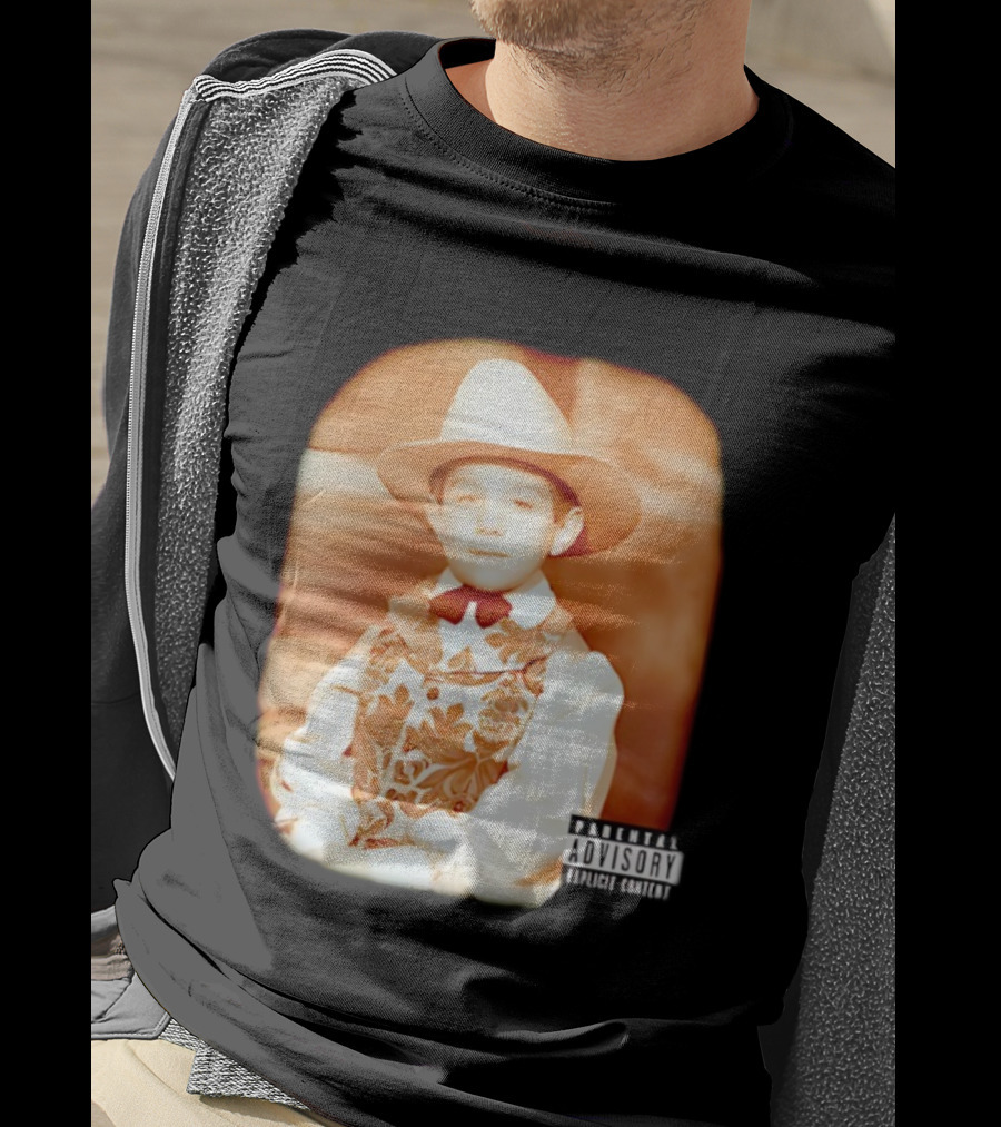 Cowboy Kid Parental Advisory Explicit Content T-Shirt