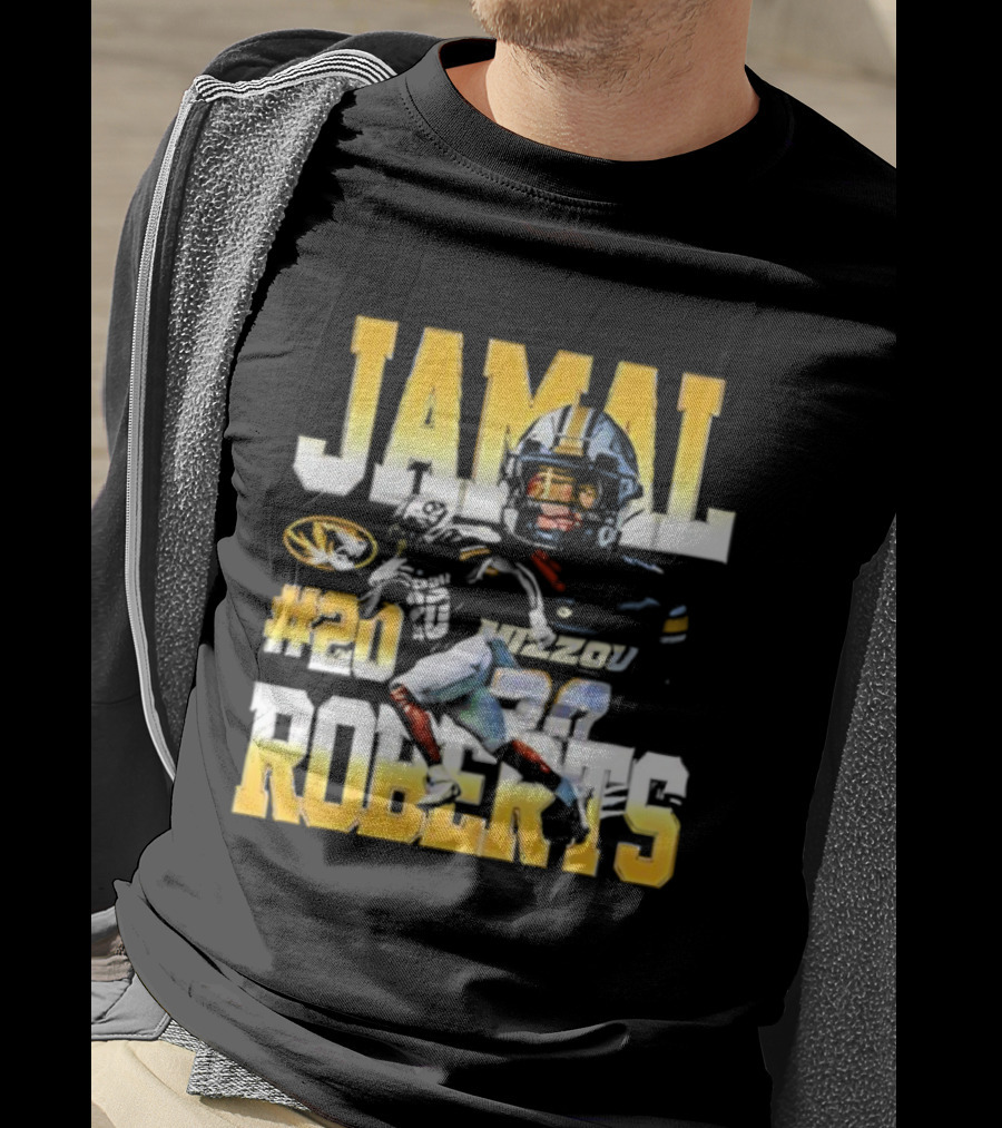 Jamals Roberts #20 Mizzou Tigers NIL Player T-Shirt
