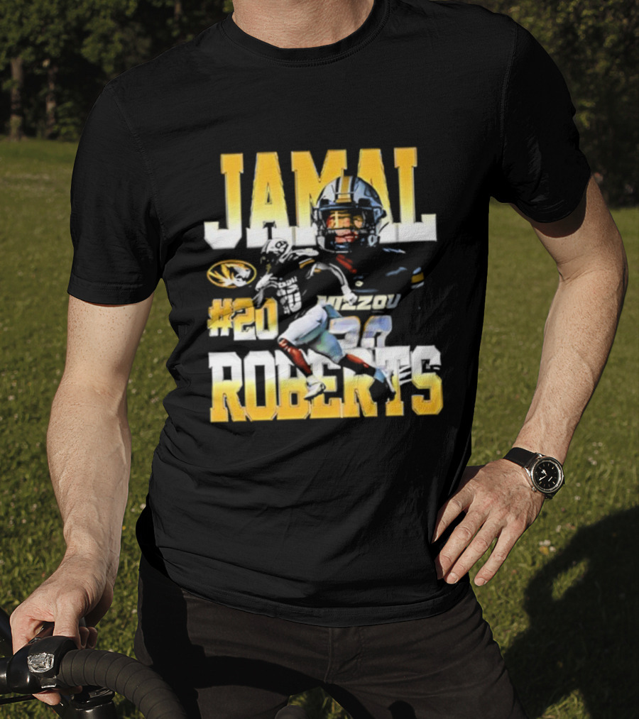 Jamals Roberts #20 Mizzou Tigers NIL Player T-Shirt