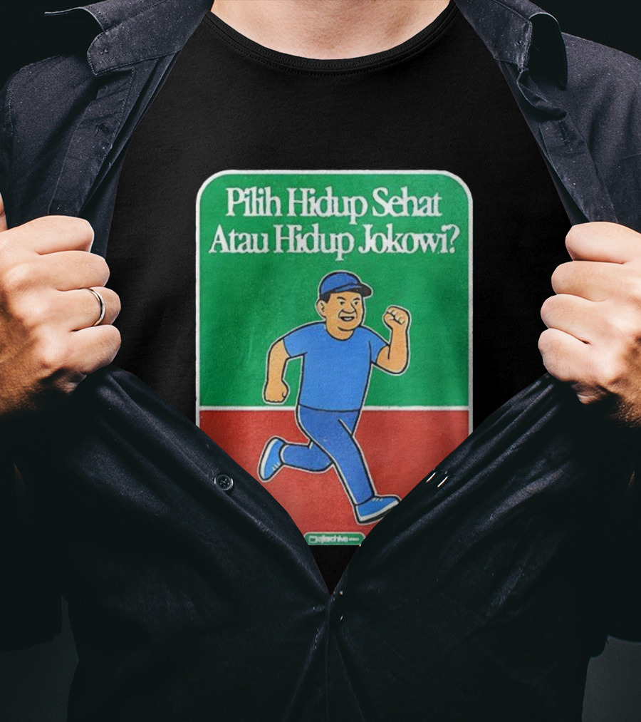 Pilih Hidup Sehat Atau Hidup Jokowi Running Man T-Shirt