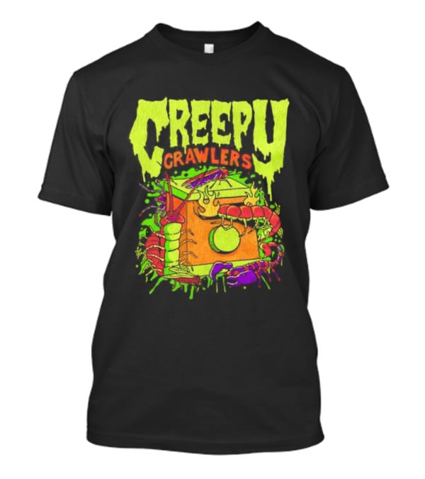 Creepy Crawlers Vintage Telephone Splatter Design T-Shirt