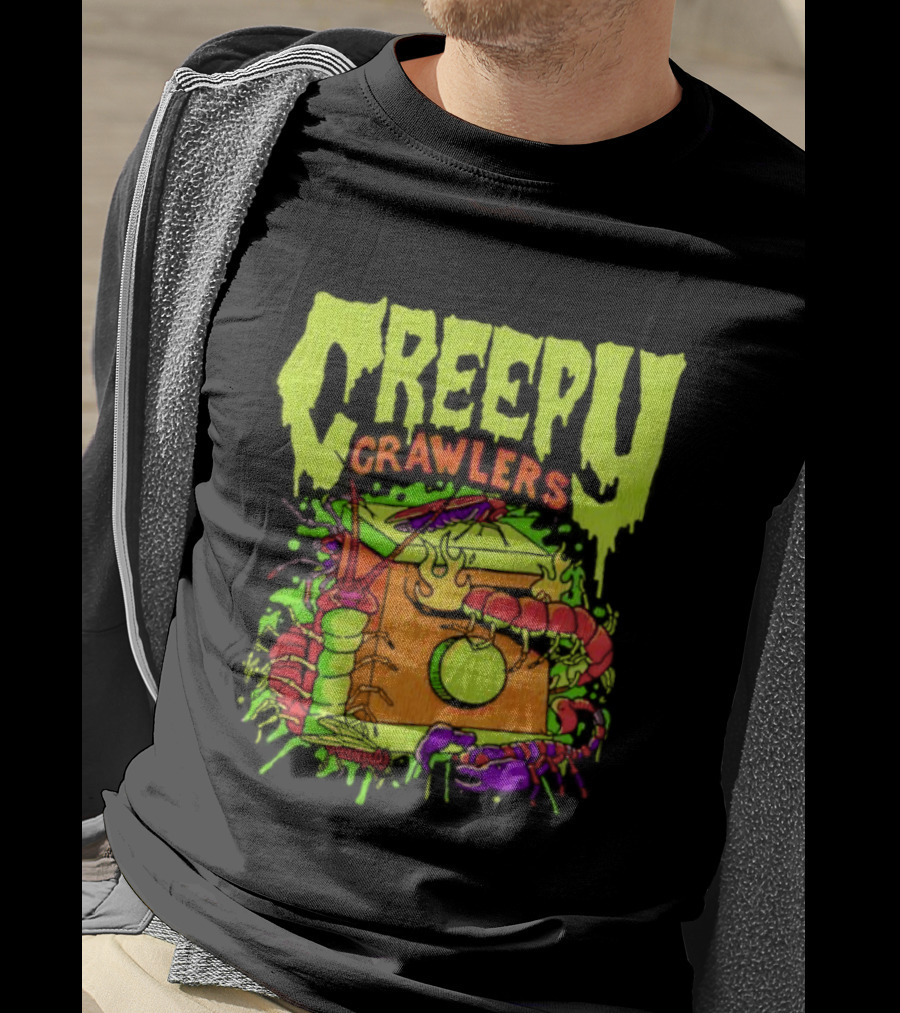 Creepy Crawlers Vintage Telephone Splatter Design T-Shirt