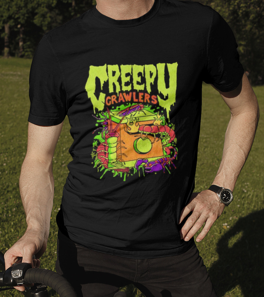 Creepy Crawlers Vintage Telephone Splatter Design T-Shirt