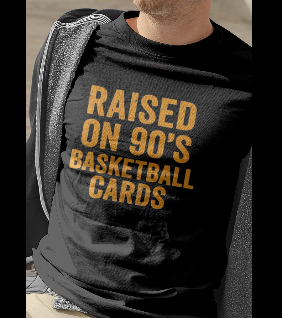 Raised On 90’S Basketball Cards Memories Vintage Nostalgia T-Shirt