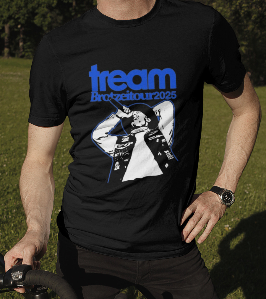 Tream BrotzeiTour 2025 Singer Microphone Illustration T-Shirt