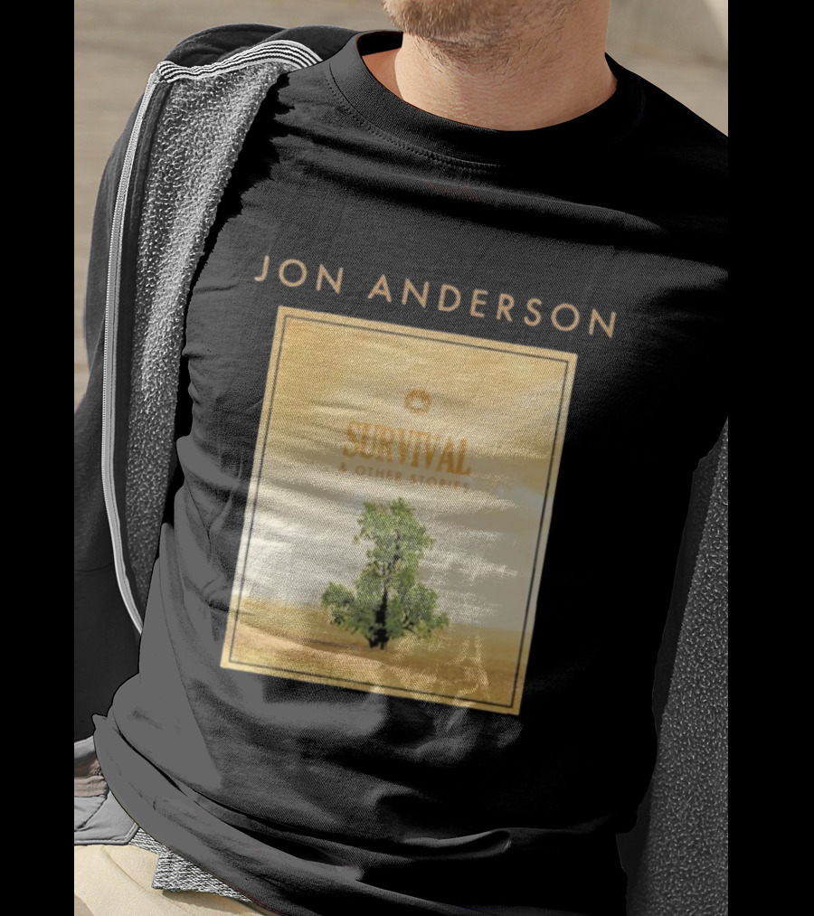 Jon Anderson Survival And Other Stories Album Cover Artwork Tree Desert Scene T-Shirt